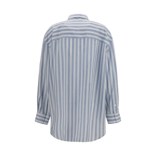 Blue Silk Shirt