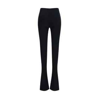 Black Viscose Flared Pants