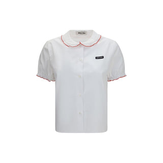 Blusa de algodón blanca