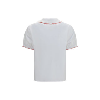 Blusa de algodón blanca