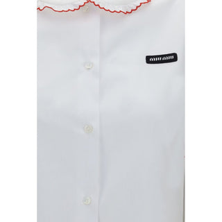 Blusa de algodón blanca