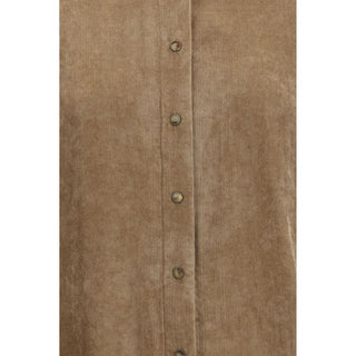 Beige Viscose Dress Shirt