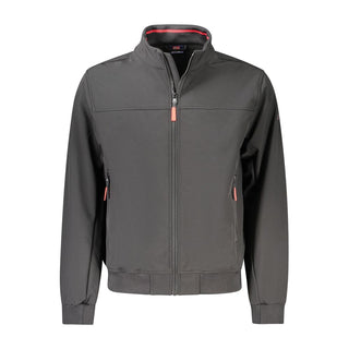 Chaqueta negra de poliéster para hombre