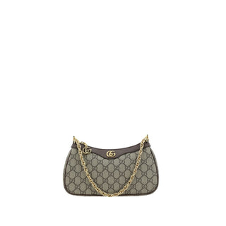 Bolso de hombro de algodón marrón