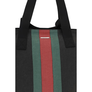 Black Fabric Shoulder Bag