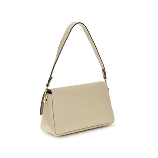 Beige Calf Leather Bos Taurus Shoulder Bag