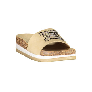 Beige Polyurethane Women's Slipper