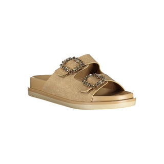 Beige Polyurethane Women's Slipper