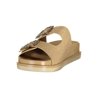 Beige Polyurethane Women's Slipper