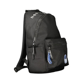 Nero Polyester Uomo Backpack with Versatile Design