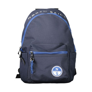 Mochila azul de poliéster para hombre