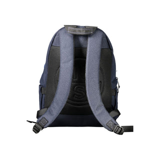 Mochila azul de poliéster para hombre