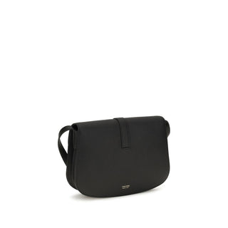 Bolso de hombro Bos Taurus de piel de becerro negra