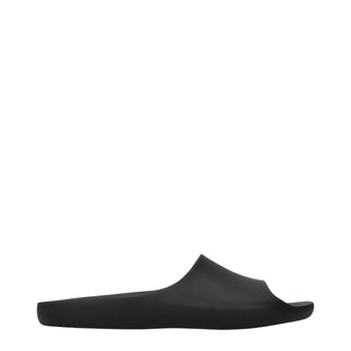 Black Cotton Slippers
