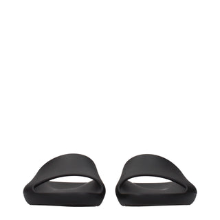 Black Cotton Slippers