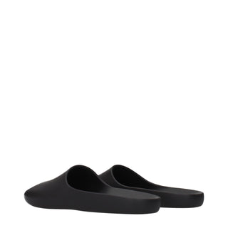 Black Cotton Slippers