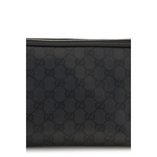 Black Cotton Clutch Bag