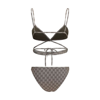 Beige Polyester Bikini