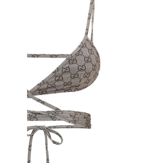 Beige Polyester Bikini
