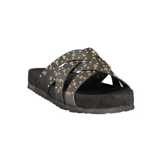 Black Polyurethane Women's Sandal