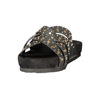 Black Polyurethane Women's Sandal