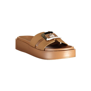 Beige Polyurethane Women's Sandal