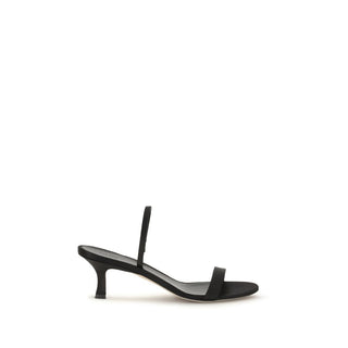 Black Calf Leather Bos Taurus Strap-On Sandals