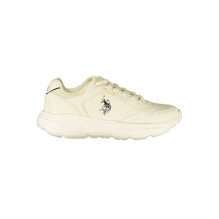 White Polyurethane Women's Sneaker
