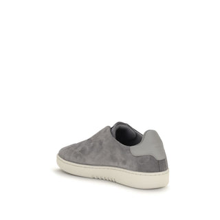 Gray Calf Leather Bos Taurus Low Top Sneakers