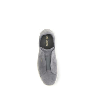Gray Calf Leather Bos Taurus Low Top Sneakers