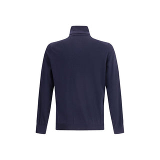Suéter de cuello alto de lana Oves Aries azul