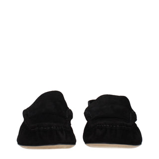 Black Leather Slip-On Loafers