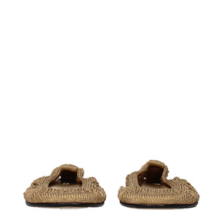 Gold Fabric Ballet Flats