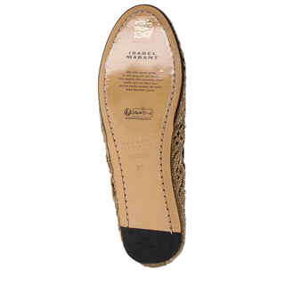 Gold Fabric Ballet Flats