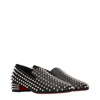 Black Leather Slip-On Loafers