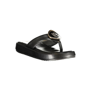 Black Polyurethane Women's Sandal