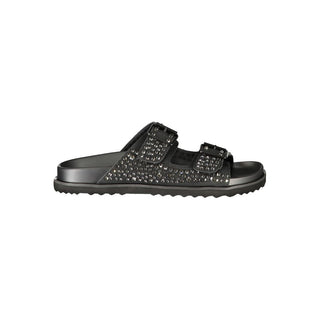 Black Polyurethane Women's Slipper