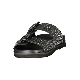 Black Polyurethane Women's Slipper