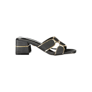Black Polyurethane Women's Sandal