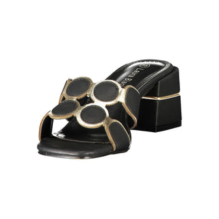 Black Polyurethane Women's Sandal