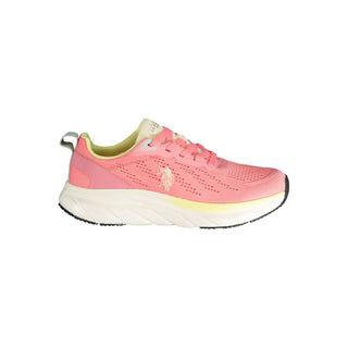 Pink Polyurethane Women's Sneaker