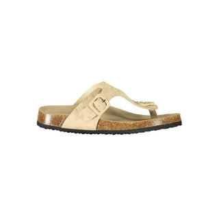 Beige Polyurethane Women's Slipper