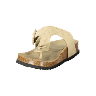 Beige Polyurethane Women's Slipper