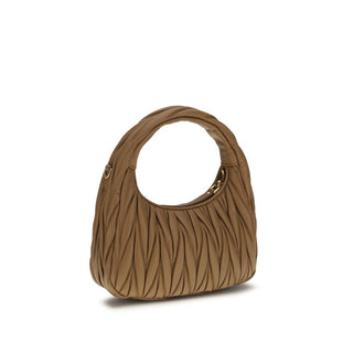 Beige Calf Leather Bos Taurus Handbag