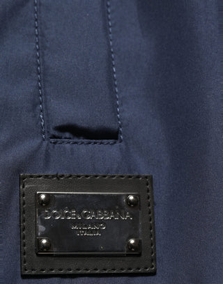Dark Blue Polyester Jogger Sweatpants Pants