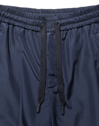 Dark Blue Polyester Jogger Sweatpants Pants