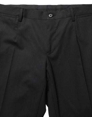 Black Wool Skinny Leg Dress Men Trouser Pants