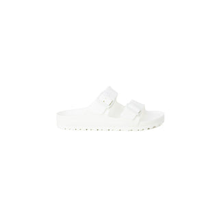 White Plastic Flat Sandals