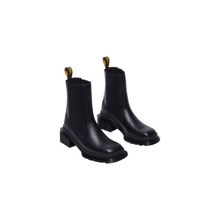 Black Leather Ankle Boots
