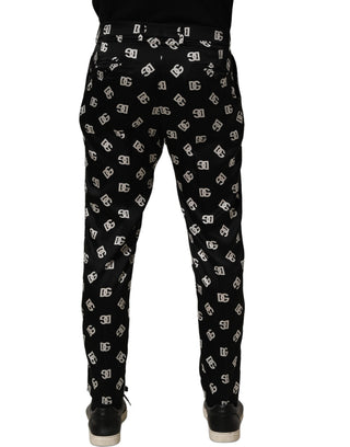 Black Silk Skinny Leg Dress Men Trouser Pants